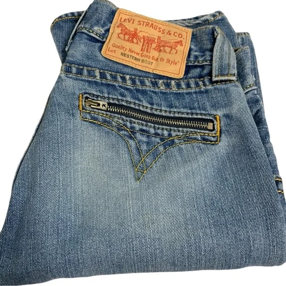 LEVI'S Vintage Type 1 Western Boot Jeans with Zippered Pockets